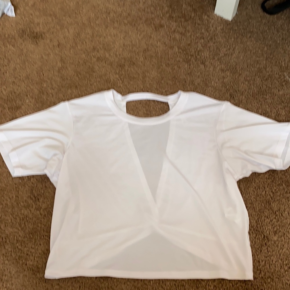 white workout top